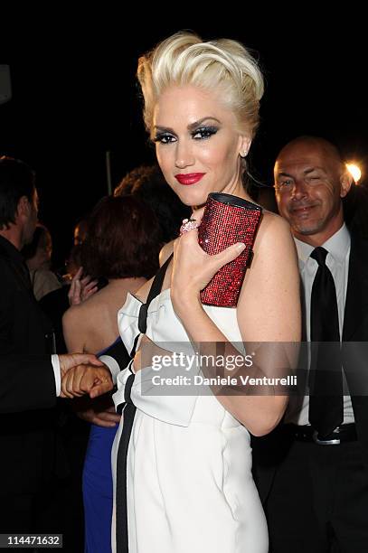 Gwen Stefani attends the 'This Must Be The Place' Dinner Party during the 64th Cannes Film Festival at Plage La Mandala on May 20, 2011 in Cannes,...