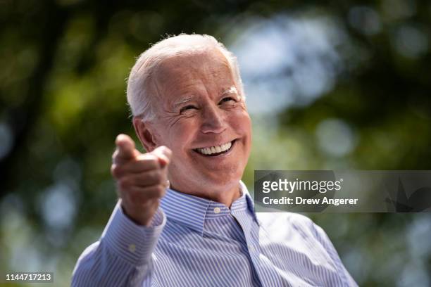 Former U.S. Vice President and Democratic presidential candidate Joe Biden speaks during a campaign kickoff rally, May 18, 2019 in Philadelphia,...