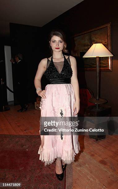 Actress Eve Hewson attends the 'This Must Be The Place' party hosted by Lancia during the 64th Cannes Film Festival at Plage La Mandala on May 20,...