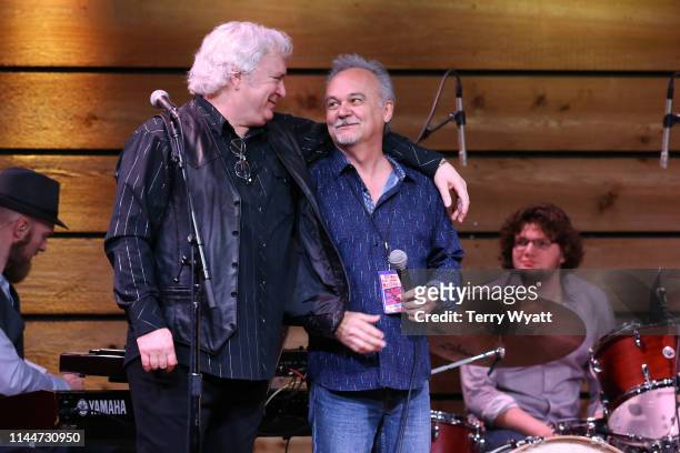 Graham Brown and Jimmy Fortune perform during “We All Come Together" benefit for John Berry and Music Health Alliance at City Winery Nashville on...