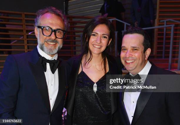 Massimo Bottura, Alexa Bottura and David Rosenberg attend the Time 100 Gala 2019 at Jazz at Lincoln Center on April 23, 2019 in New York City.