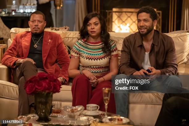 Terrence Howard, Taraji P. Henson and Jussie Smollett in the "Never Doubt I Love" episode of EMPIRE airing Wednesday, April 24 on FOX.