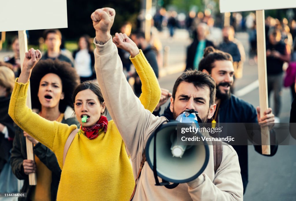 Los jóvenes manifestantes