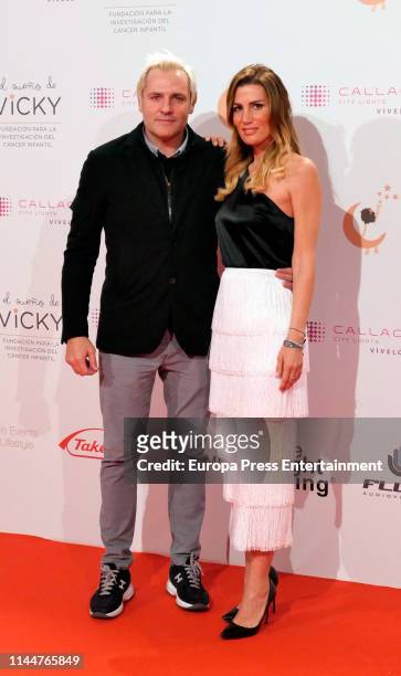 Santiago Cañizares and Mayte Garcia attend 'El Sueno de Vicky' charity event on April 23, 2019 in Madrid, Spain.