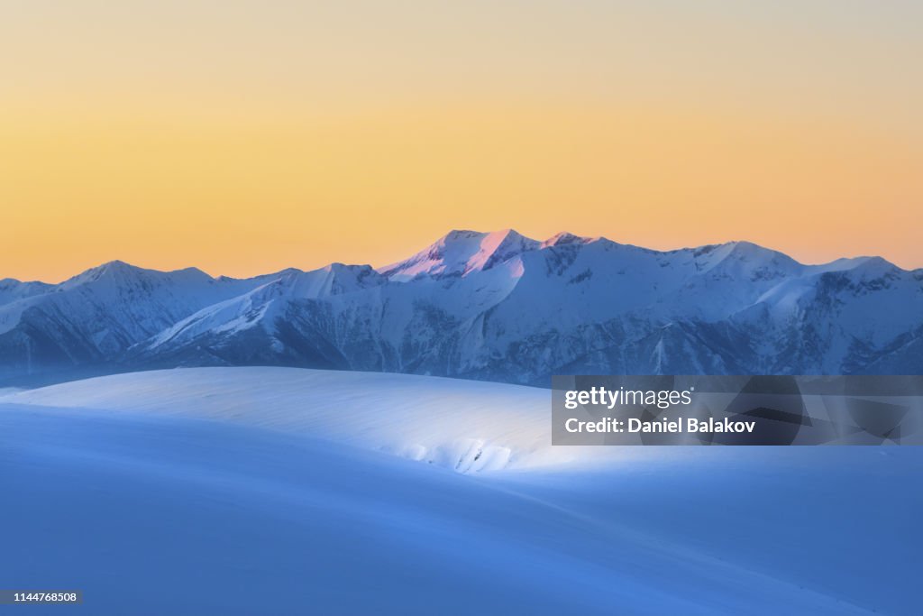 White snow winter landscape.