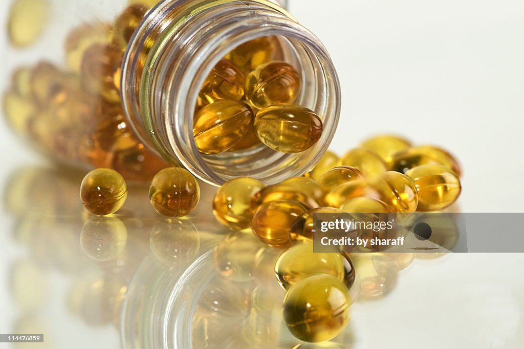 Cod liver oil capsules