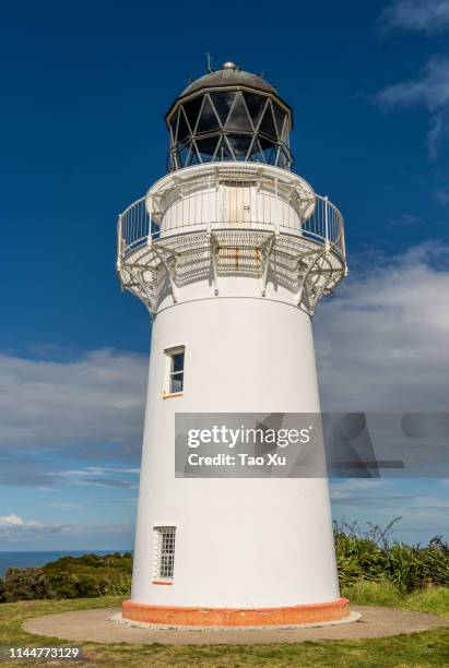 east cape lighthouse - gisborne stock pictures, royalty-free photos & images