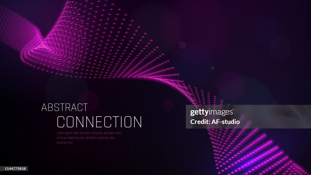 Abstract Particle Background with Copy Space