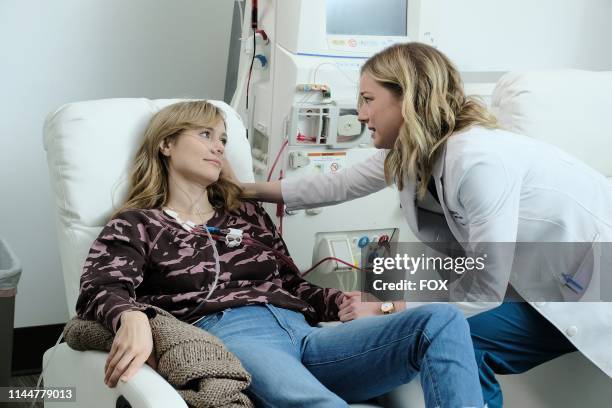 Guest star Julianna Guill and Emily VanCamp in the "Broker & Broker" episode of THE RESIDENT airing Monday, April 29 on FOX.