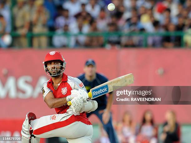 PACKAGEKings XI Punjab batsman Dinesh Karthik plays a stroke during the IPL match between Deccan Chargers and Kings XI Punjab at The Himachal Pradesh...