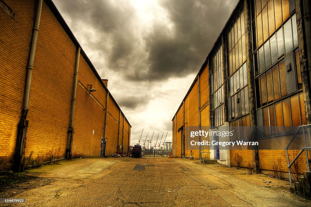 Warehouses and Cranes