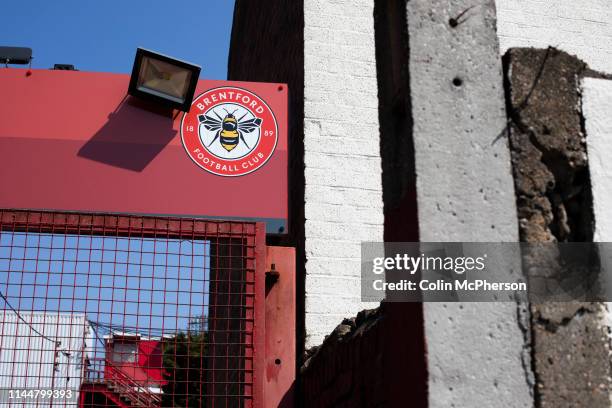 An exterior view of the entrance to the Brook Road stand pictured before Brentford hosted Leeds United in an EFL Championship match at Griffin Park....