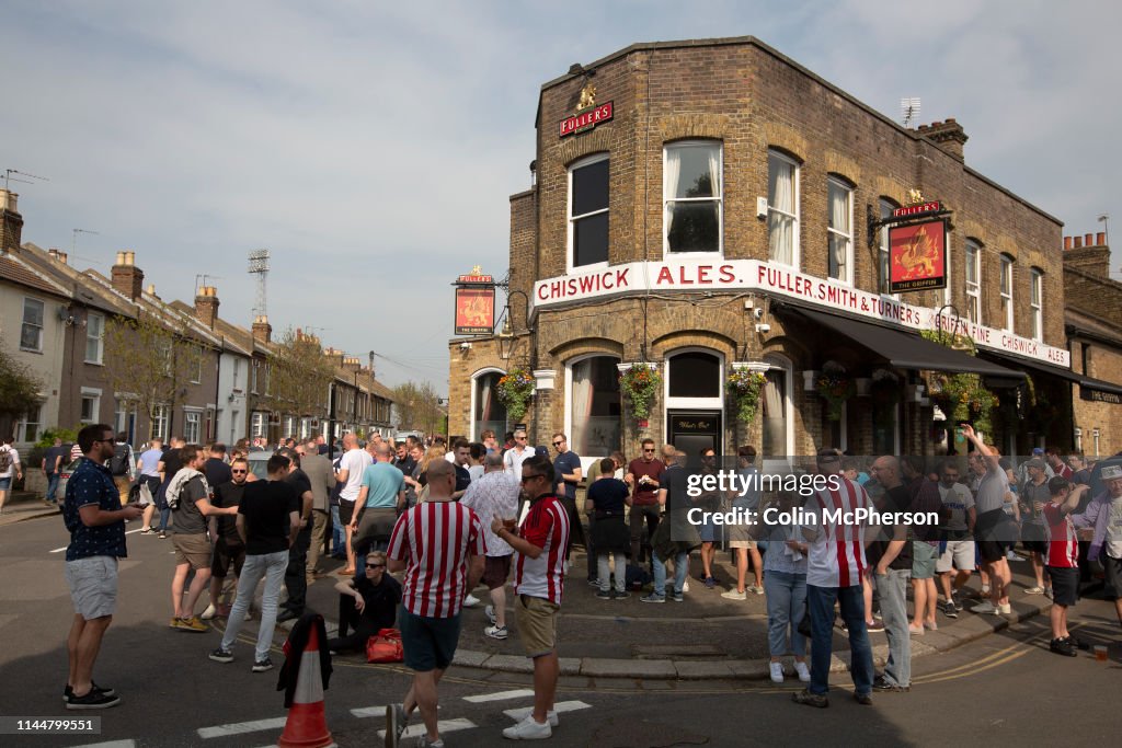 United Kingdom - London - Brentford Versus Leeds United Football Match