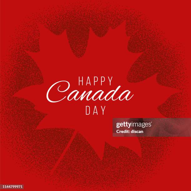 happy canada day greeting card. - canada day stock illustrations