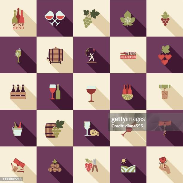 elegant wine icons - corkscrew stock illustrations