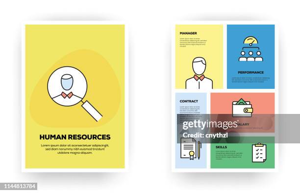 human resources related infographic - guiding principles infographic stock illustrations