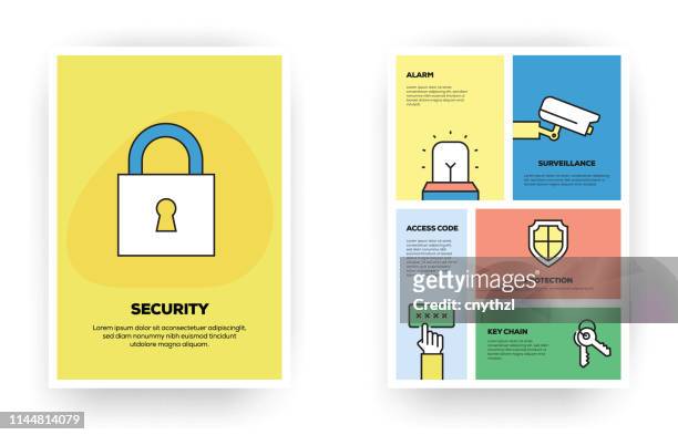 ilustrações, clipart, desenhos animados e ícones de infográfico relacionado à segurança - código de segurança