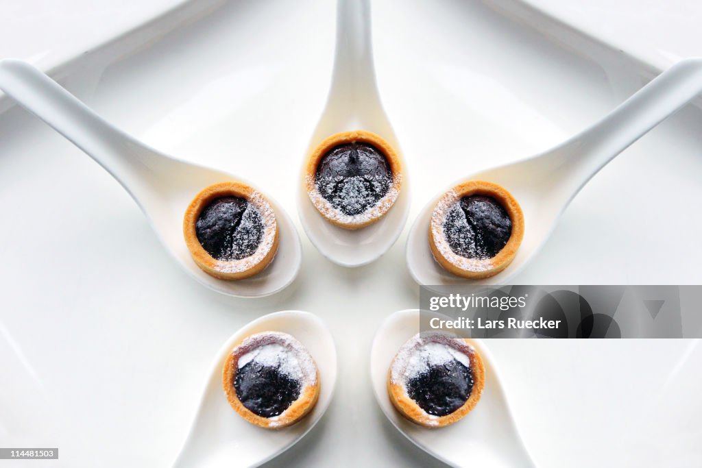 Rum Raisin Chocolate Granache Tartlets