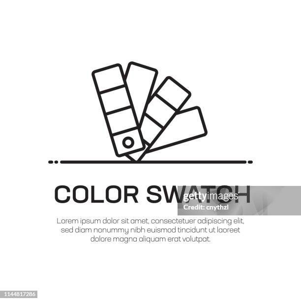 color swatch vector line icon-simple thin line icon, premium quality design element - farbprobe stock-grafiken, -clipart, -cartoons und -symbole