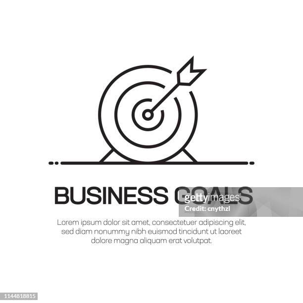 business goals vector line icon - simple thin line icon, premium quality design element - solution stock illustrations