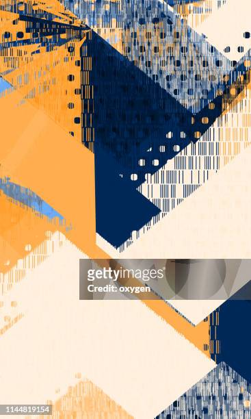 abstract dark blue and yellow colored geometric triangle background - navy blues v pies legends stock pictures, royalty-free photos & images