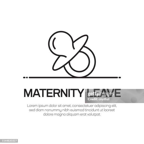 maternity leave vector line icon - simple thin line icon, premium quality design element - maternity leave stock illustrations