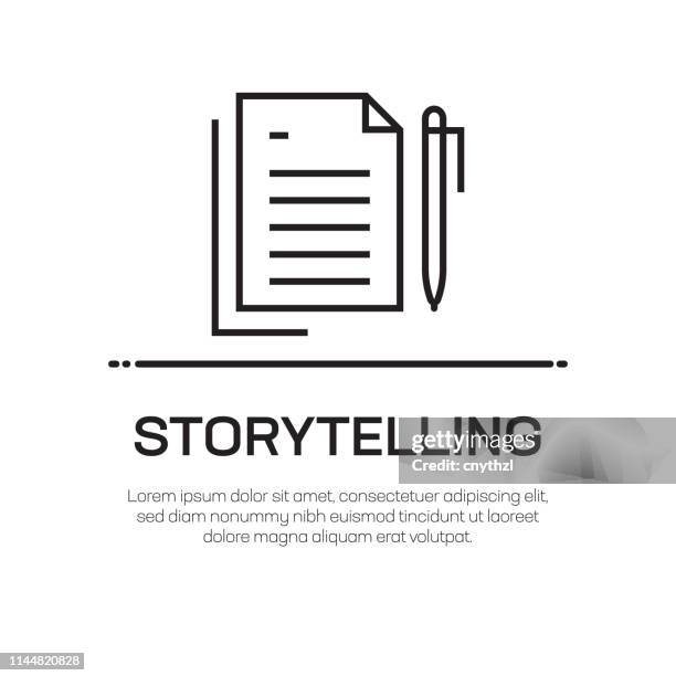 storytelling vector line icon - simple thin line icon, premium quality design element - blog article stock illustrations