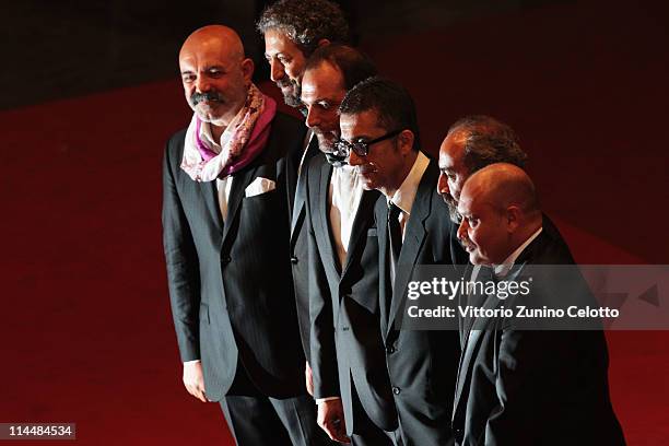 Ercan Kesal, Taner Birsel, Muhammet Uzuner, Nuri Bilge Ceylan, Yilmaz Erdogan, and Ahmet Mumtaz Taylan attends the "Bir Zamanlar Anadolu'Da" Premiere...