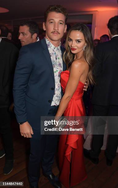 Miles Teller and Keleigh Sperry attend the Vanity Fair and Chopard Party celebrating the 72nd Annual Cannes Film Festival at Hotel du Cap-Eden-Roc on...