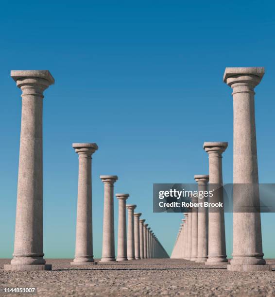 endless columns. - pillar stock-fotos und bilder