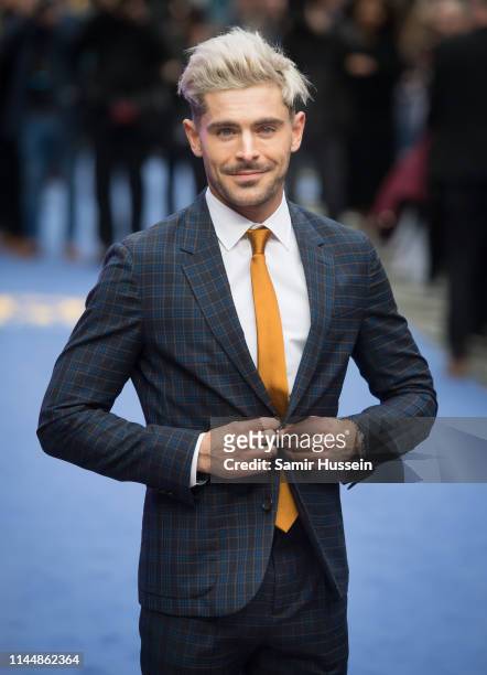 Zac Efron attends the "Extremely Wicked, Shockingly Evil and Vile" European premiere at The Curzon Mayfair on April 24, 2019 in London, England.