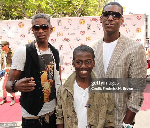 Actors Kwesi Boakye, Kwame Boateng and Kofi Siriboe attend the Los Angeles Unified School District/Beyond the Bell's 4th Annual Take Action...