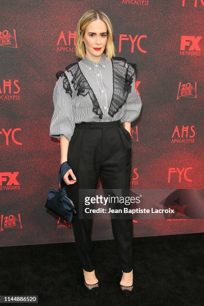 Sarah Paulson attends the FYC red carpet for FX's "American Horror Story: Apocalypse" at NeueHouse Hollywood on May 18, 2019 in Los Angeles,...