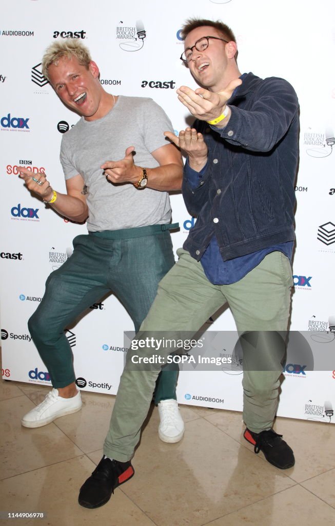 Jamie Laing and Francis Boulle attends the British Podcast...