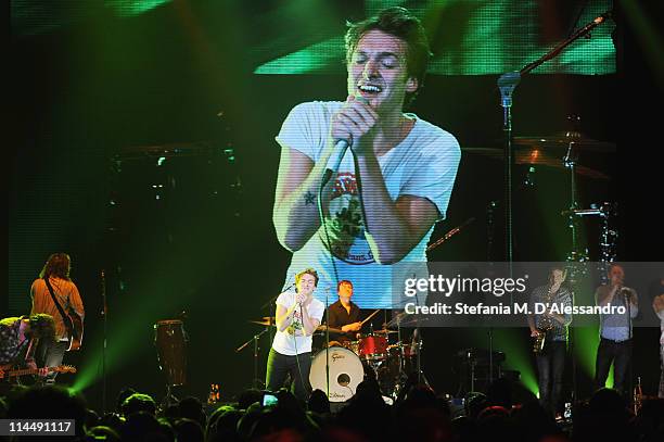 Singer Paolo Nutini performs live during Milan Range Rover Presents Evoque Live to celebrate the global tour of the Range Rover Evoque at Super...