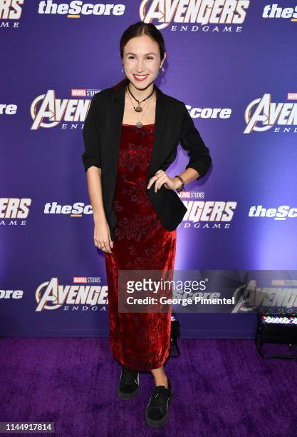 Actress Dominique Provost-Chalkley attends the 'Avengers: Endgame' Canadian Premiere at Scotiabank Theatre on April 24, 2019 in Toronto, Canada.