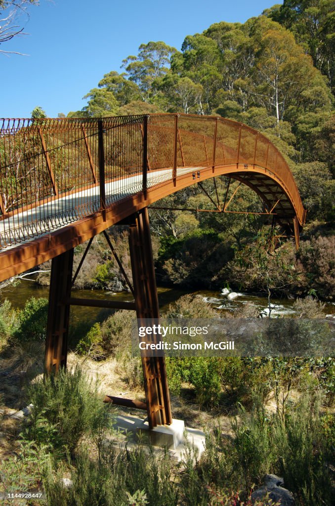 Bridge No. 5 over Thredbo River, Thredbo Valley Track, Kosciuszko National Park, Snowy Mountains, New South Wales, Australia