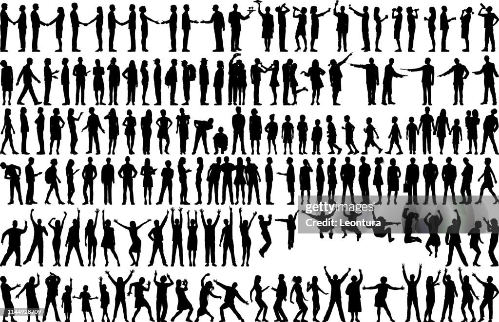 Highly Detailed People Silhouettes