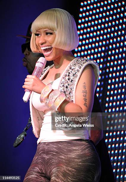 Singer Nicki Minaj performs at Chateau Nightclub and Gardens at Paris Las Vegas on May 21, 2011 in Las Vegas, Nevada.