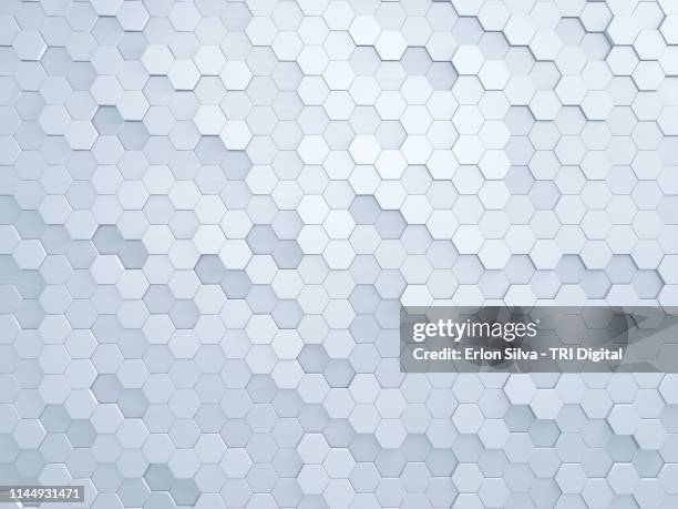 light grey background made of hexagon shape - honeycomb pattern stock pictures, royalty-free photos & images