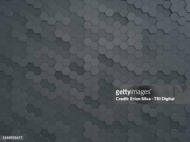 modern honeycomb wall made for graphic design background - gray color stock pictures, royalty-free photos & images