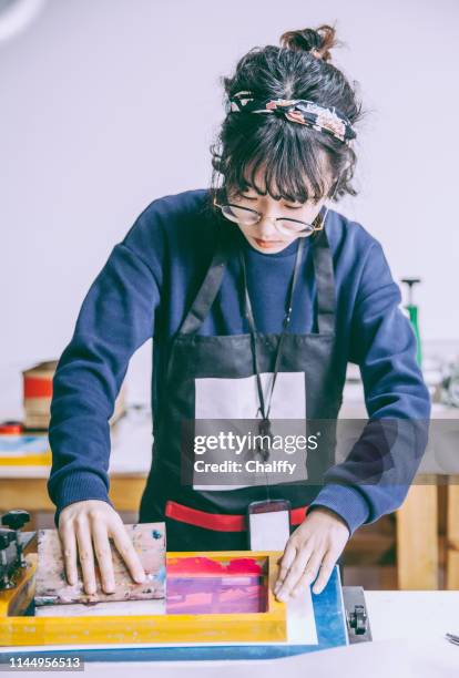 siebdruck - kunstdruck stock-fotos und bilder