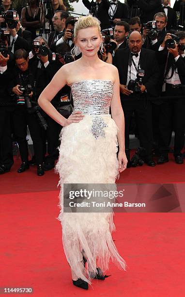 Kirsten Dunst attends the "Les Bien-Aimes" Premiere and Closing Ceremony during the 64th Annual Cannes Film Festival at the Palais des Festivals on...