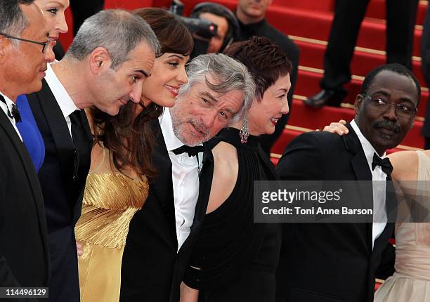 Jury President Robert De Niro and jurors attend the "Les Bien-Aimes" Premiere and Closing Ceremony during the 64th Annual Cannes Film Festival at the...