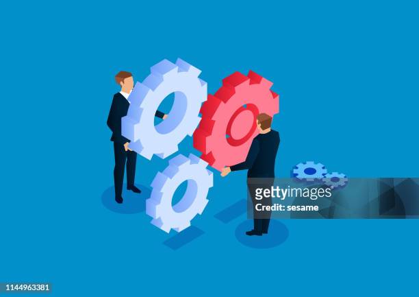 gear, business team concept - corporate business stock illustrations