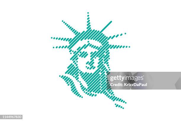 statue of liberty - statue of liberty stock illustrations