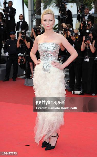 Kirsten Dunst attends the "Les Bien-Aimes" Premiere and Closing Ceremony during the 64th Annual Cannes Film Festival at the Palais des Festivals on...
