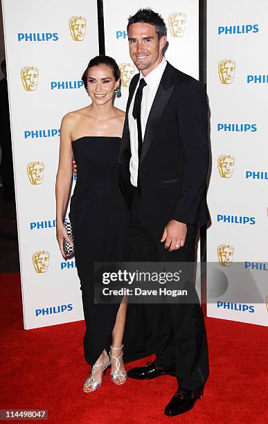 Jessica Taylor and Kevin Pietersen attend The Phillips British Academy Awards 2011 at The Grosvenor House Hotel on May 22, 2011 in London, England.