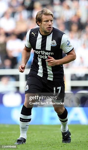 Alan Smith of Newcastle United during the Premier League match between Newcastle United and West Bromwich Albion at St James' Park on May 22, 2011 in...