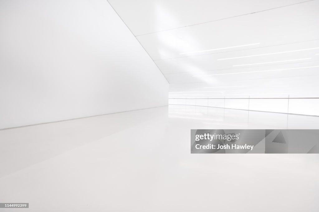 Futuristic empty room, 3D Rendering